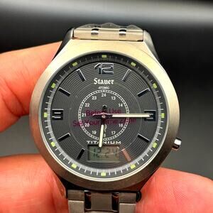 Stauer Titanium Atomic Men’s Watch Radio Controlled 3ATM NIBWT